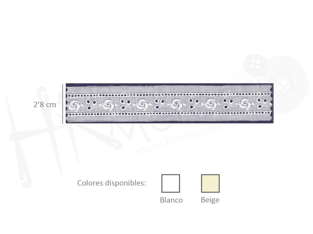 Tira batista 100% algodon 22996