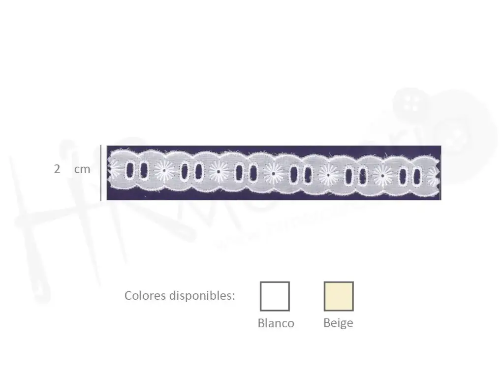 Tira batista poliester algodon 24184