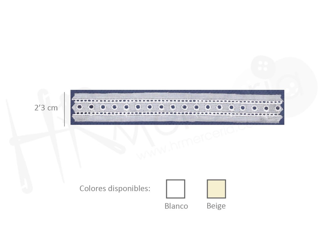 Tira batista poliester algodon 27144