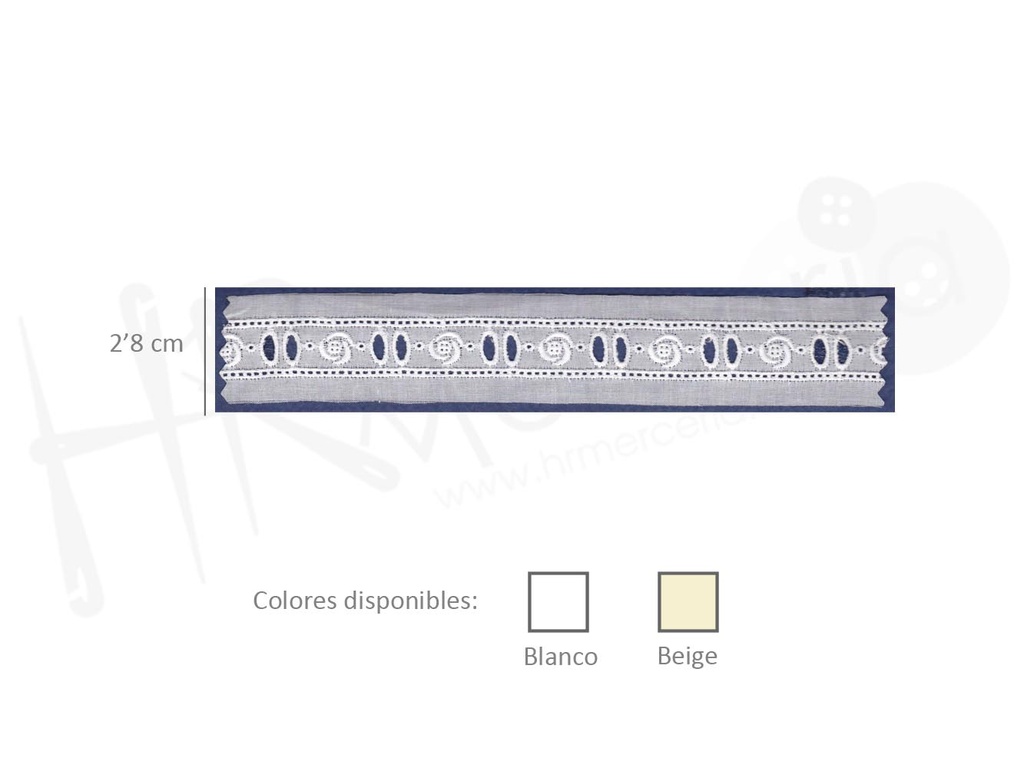 Tira batista 100% algodon 28220