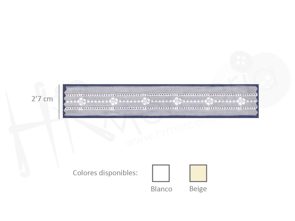 Tira batista 100% algodon 28234