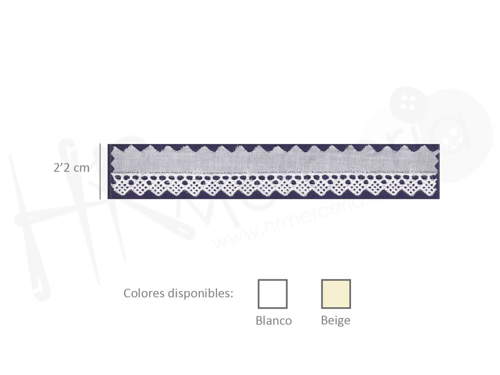 Tira batista 100% algodon 4044