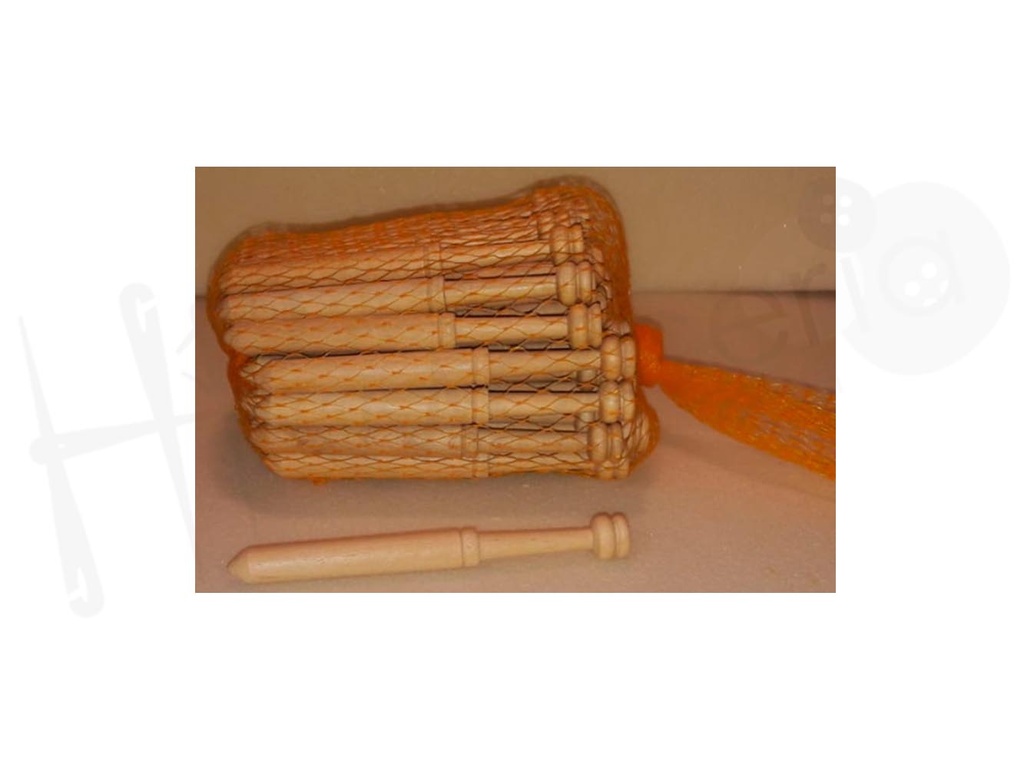 Bolillo tradicional acabado punta 12 cm pack 50 pz.