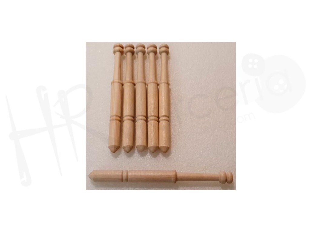 Bolillo tradicional delgado acabado punta 10 cm pack 50 pz.