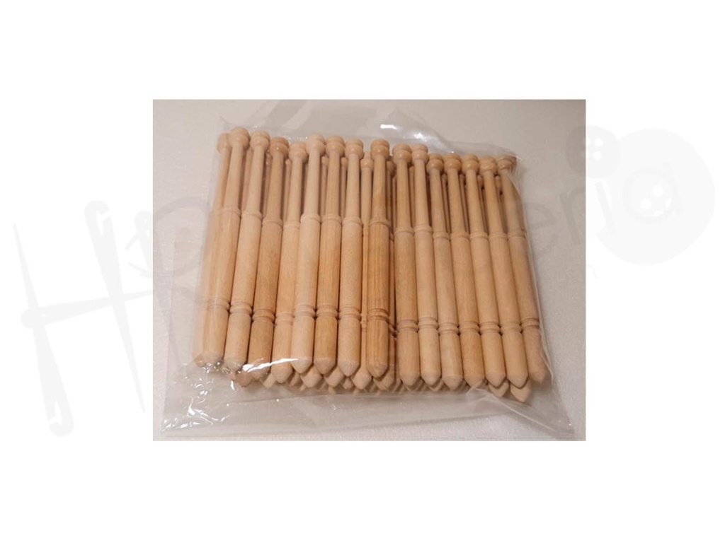 Bolillo tradicional delgado acabado punta 12 cm pack 50 pz.