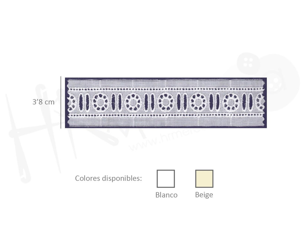 Tira batista poliester algodon 4423
