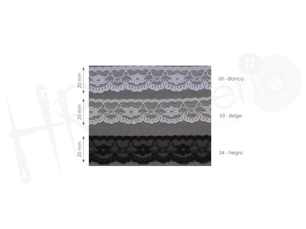 Puntilla lisa nylon 5037