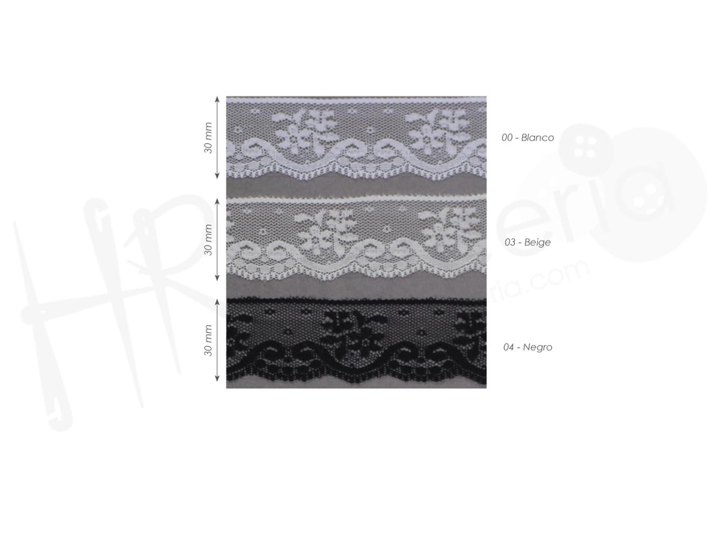 Puntilla lisa nylon 5334