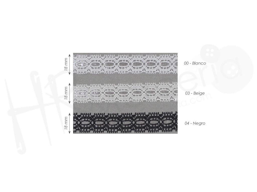 Puntilla lisa nylon 540