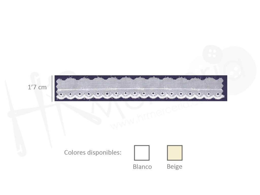 Tira batista poliester algodon 6278