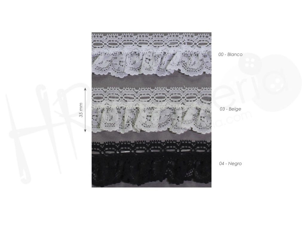 Puntilla fruncida 7100/40
