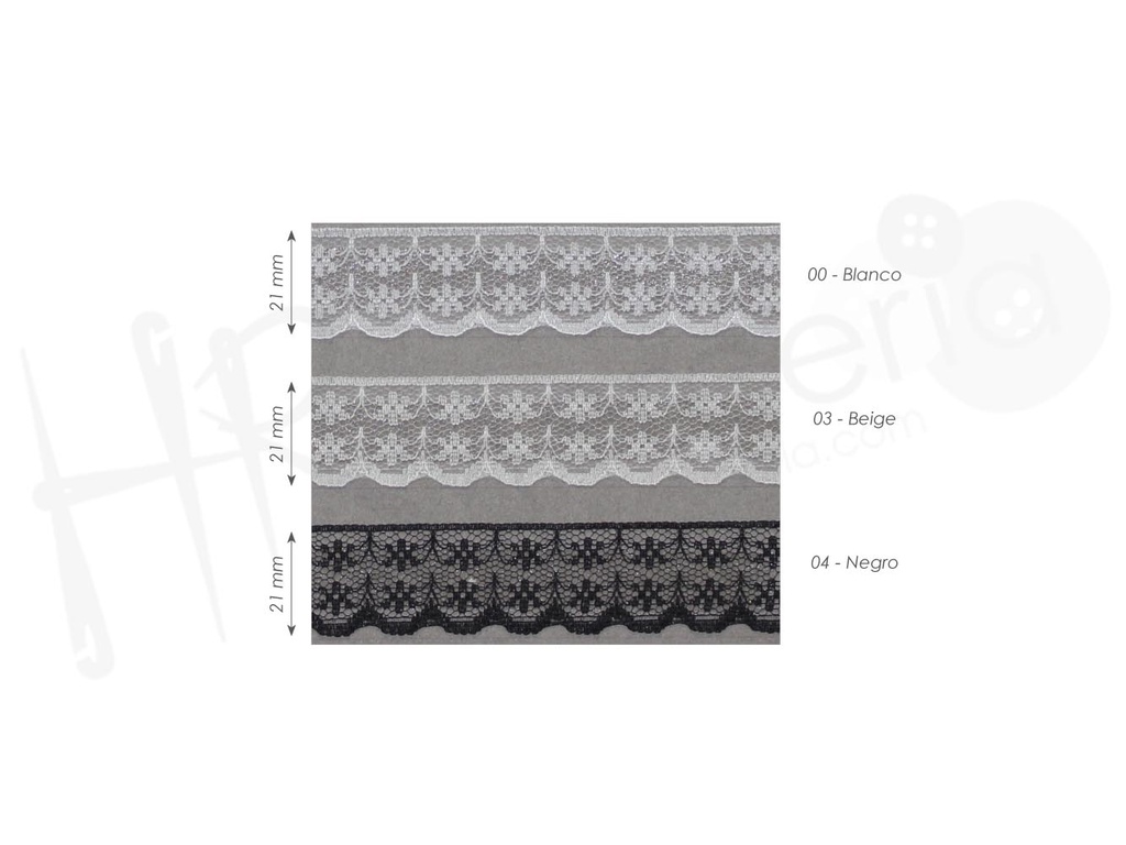 Puntilla lisa nylon 7133