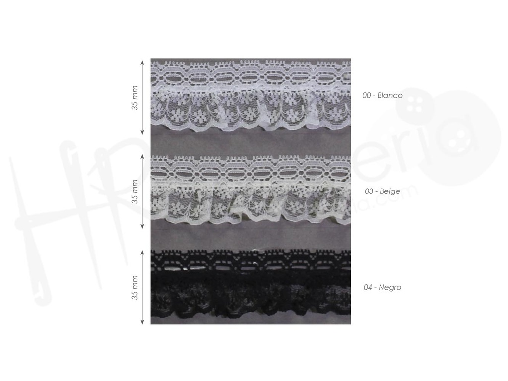Puntilla fruncida 7133/40