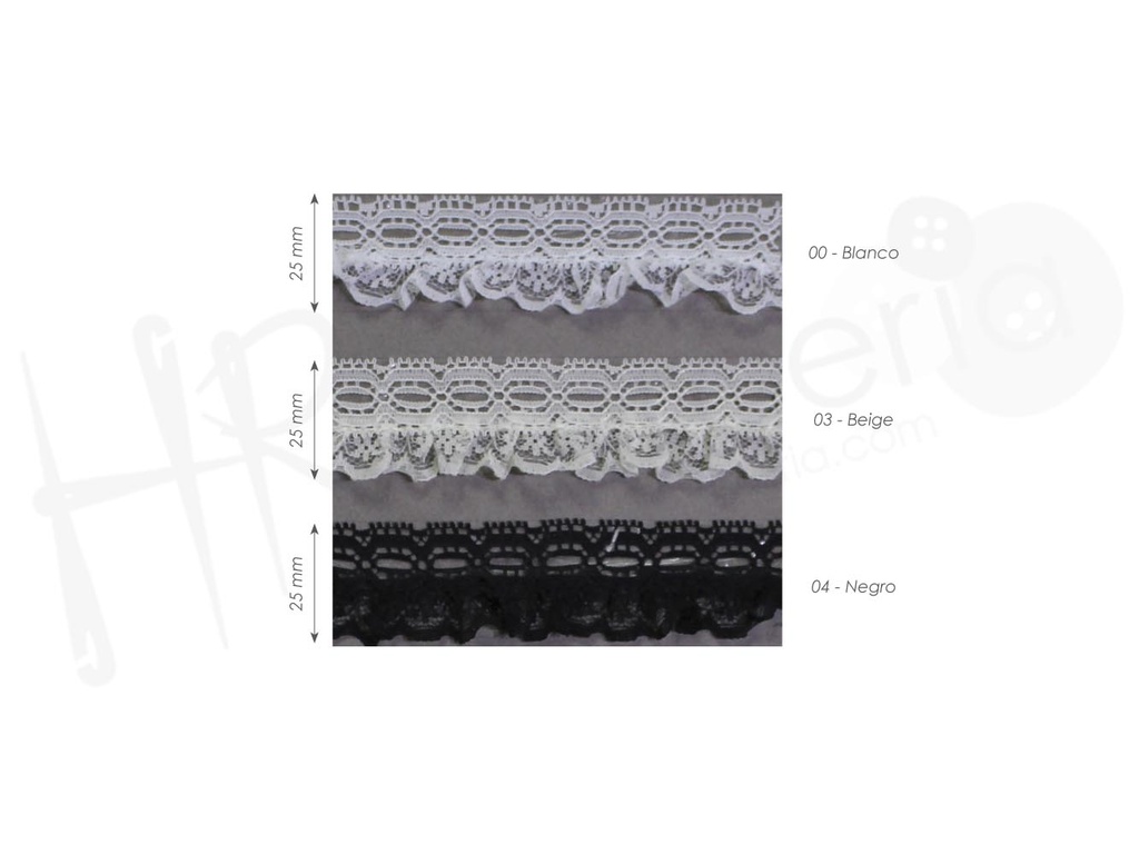 Puntilla fruncida 7134/40
