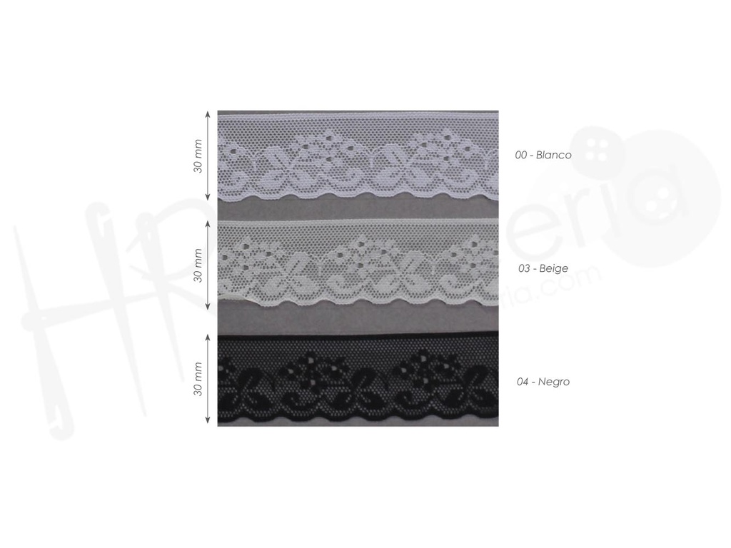 Puntilla lisa nylon 7155