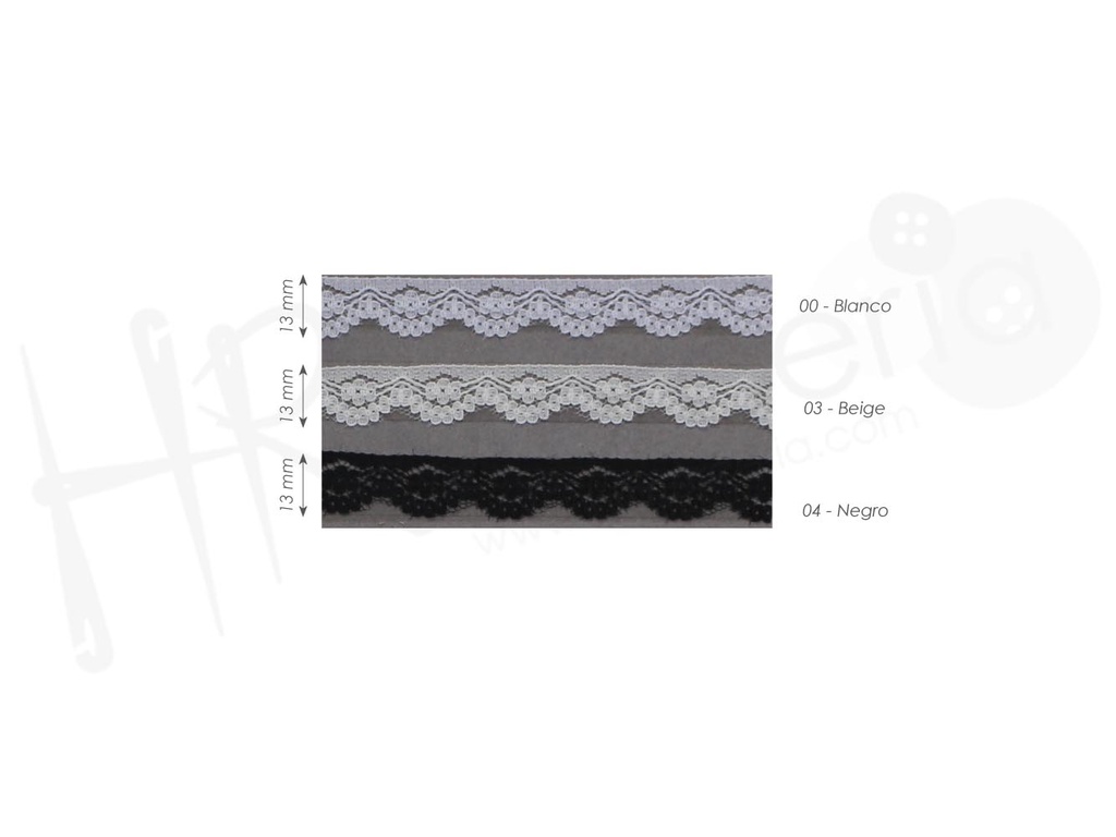 Puntilla lisa nylon 7197