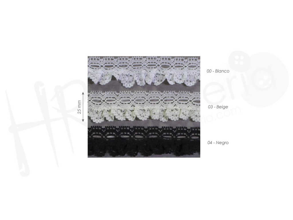 Puntilla fruncida 7197/40