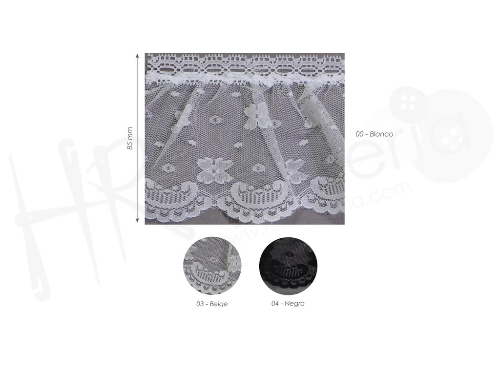 Puntilla fruncida 72066/40