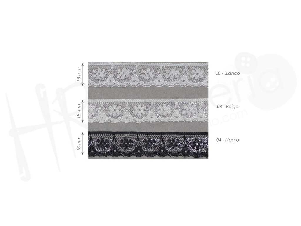 Puntilla lisa nylon 7211