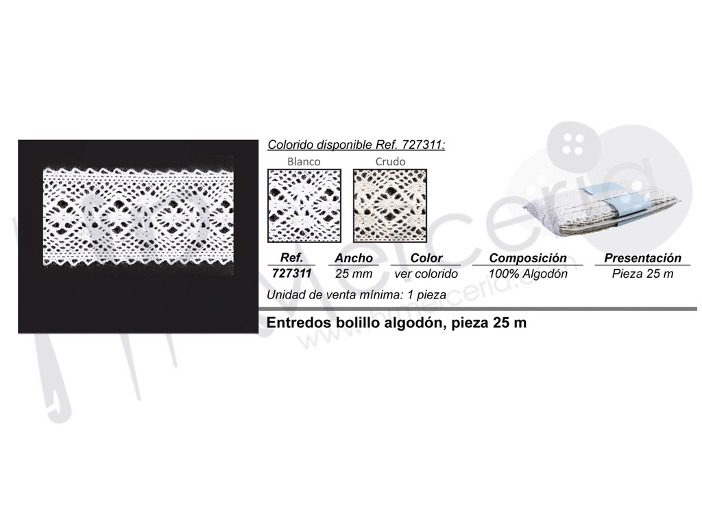 Puntilla bolillo 727311 pza 25 mts