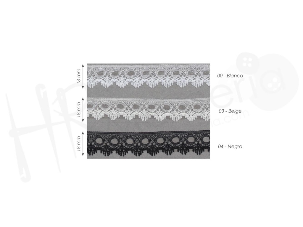 Puntilla lisa nylon 7275
