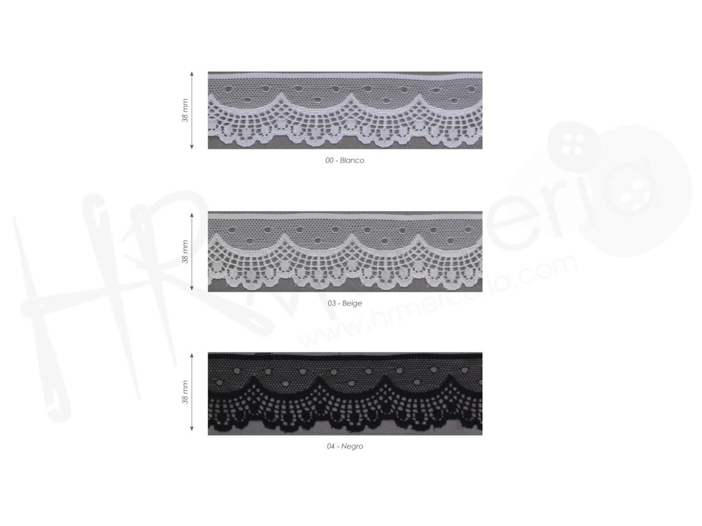 Puntilla lisa nylon 7299