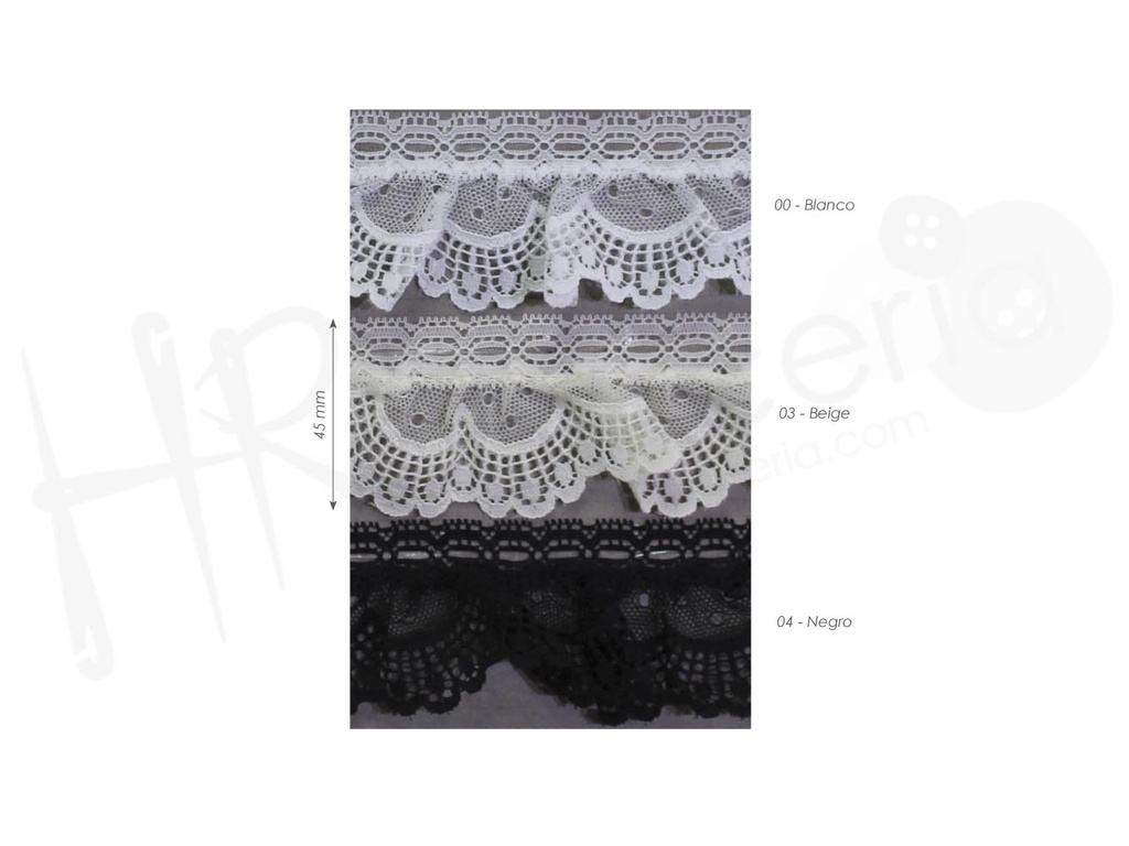 Puntilla fruncida 7299/40