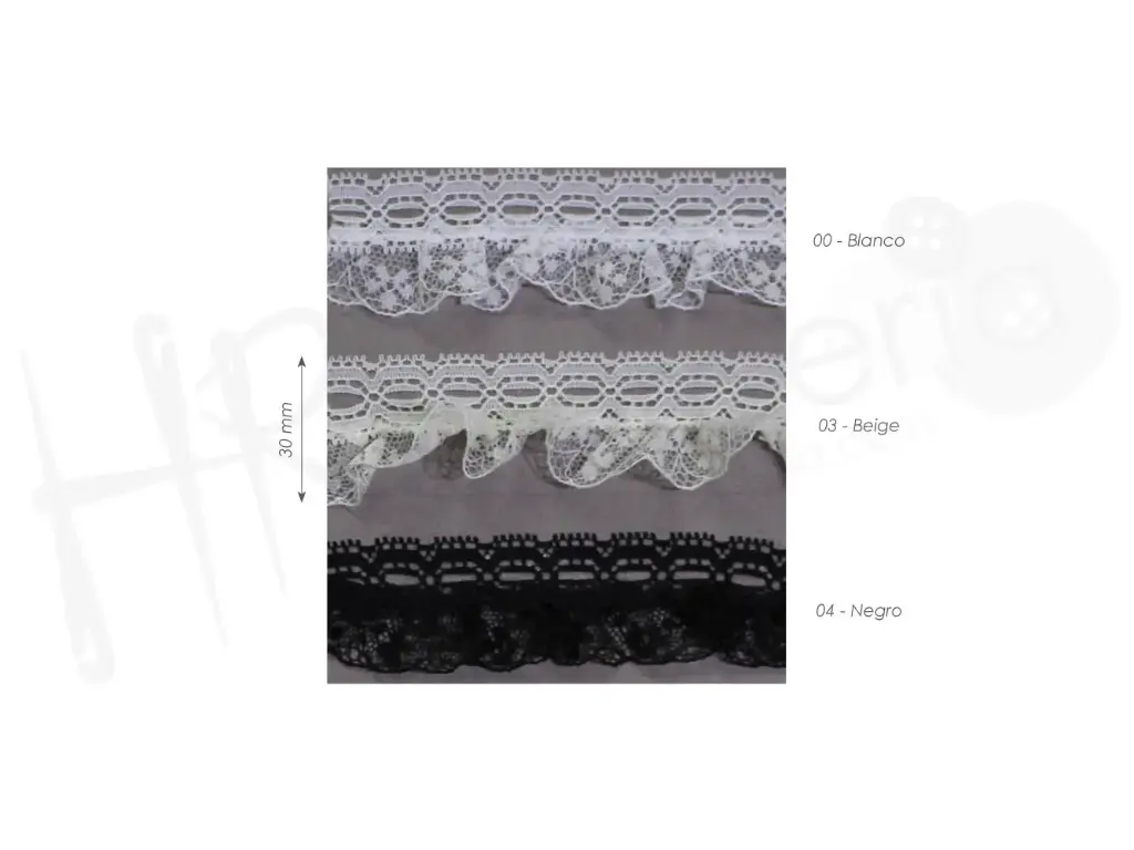 Puntilla fruncida 7325/40