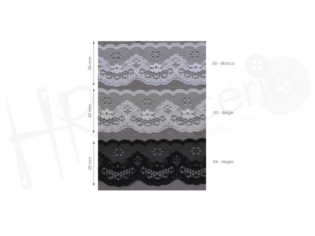 Puntilla lisa nylon 7726