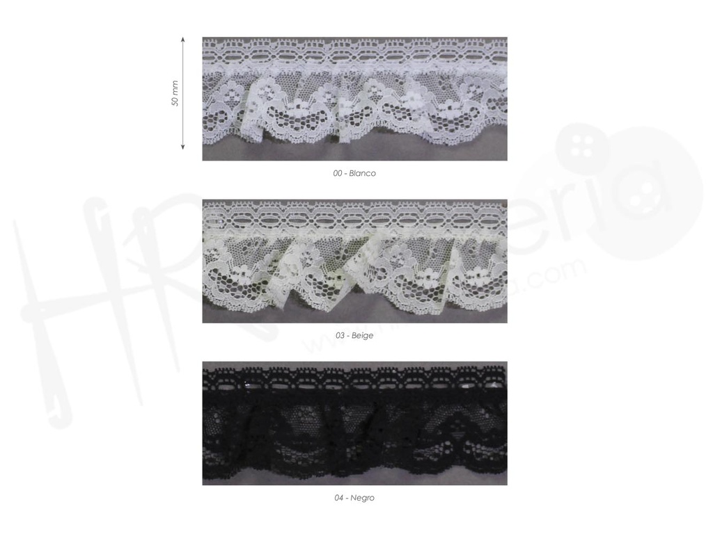 Puntilla fruncida 7726/40