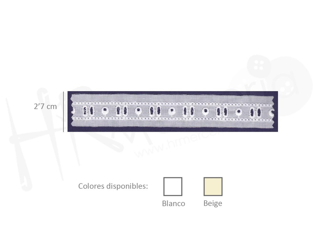 Tira batista poliester algodon 9097