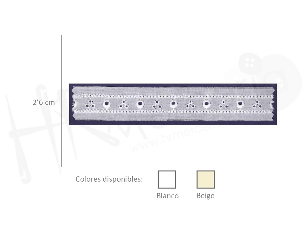 Tira batista poliester algodon 9148