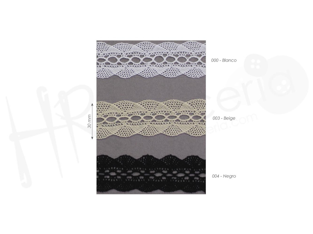 Puntilla bolillo mercerizado 9208