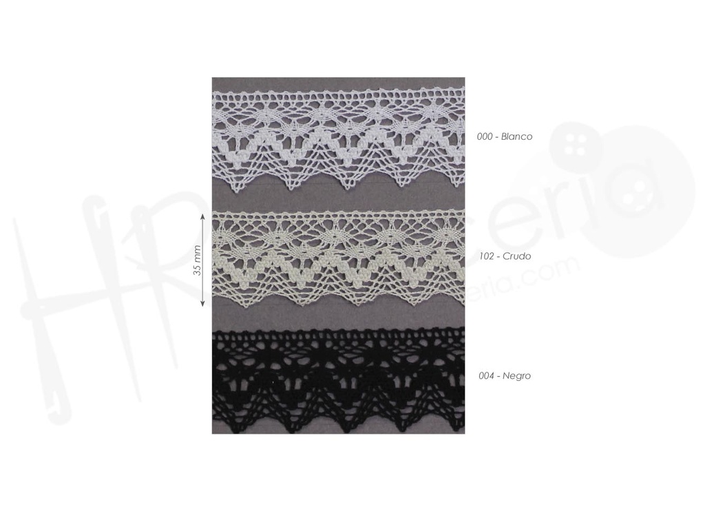 Puntilla bolillo mercerizado 9213