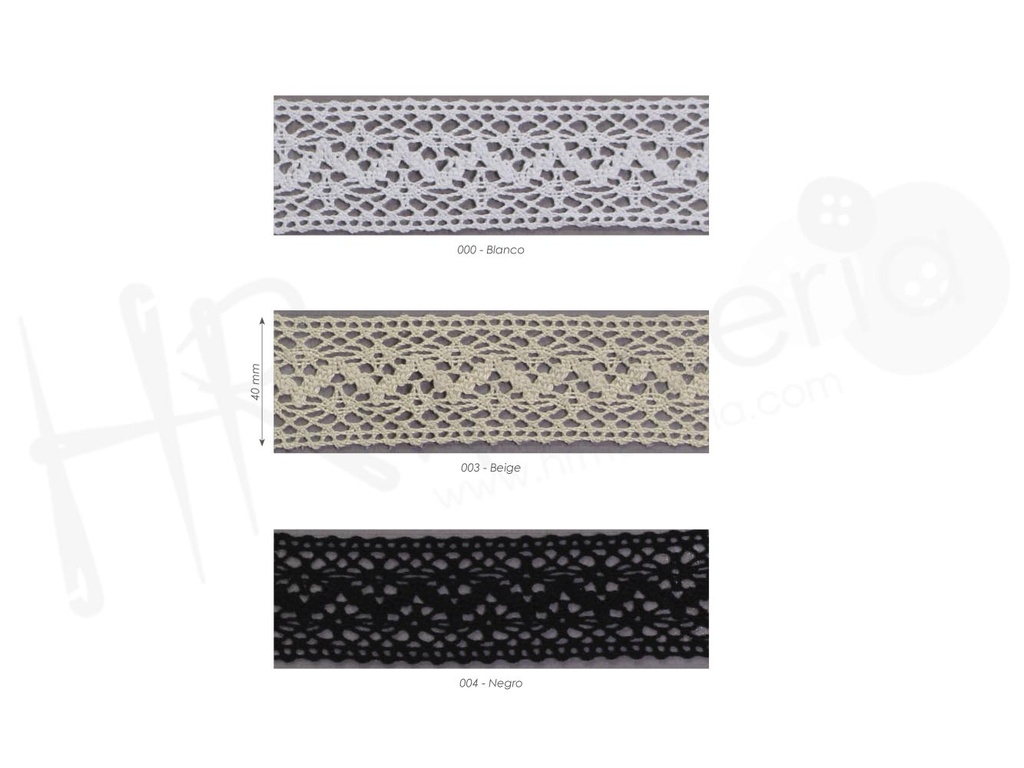 Puntilla bolillo mercerizado 9214