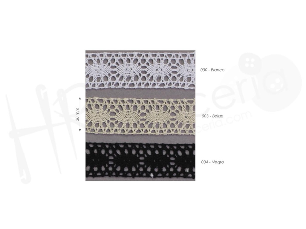 Puntilla bolillo mercerizado 9217