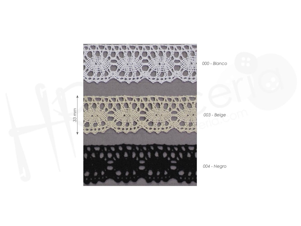 Puntilla bolillo mercerizado 9218