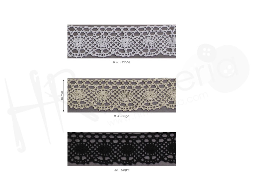 Puntilla bolillo mercerizado 9220