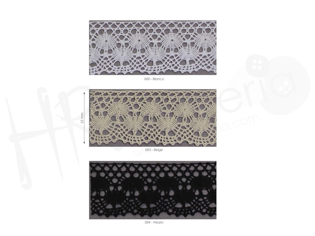 Puntilla bolillo mercerizado 9222