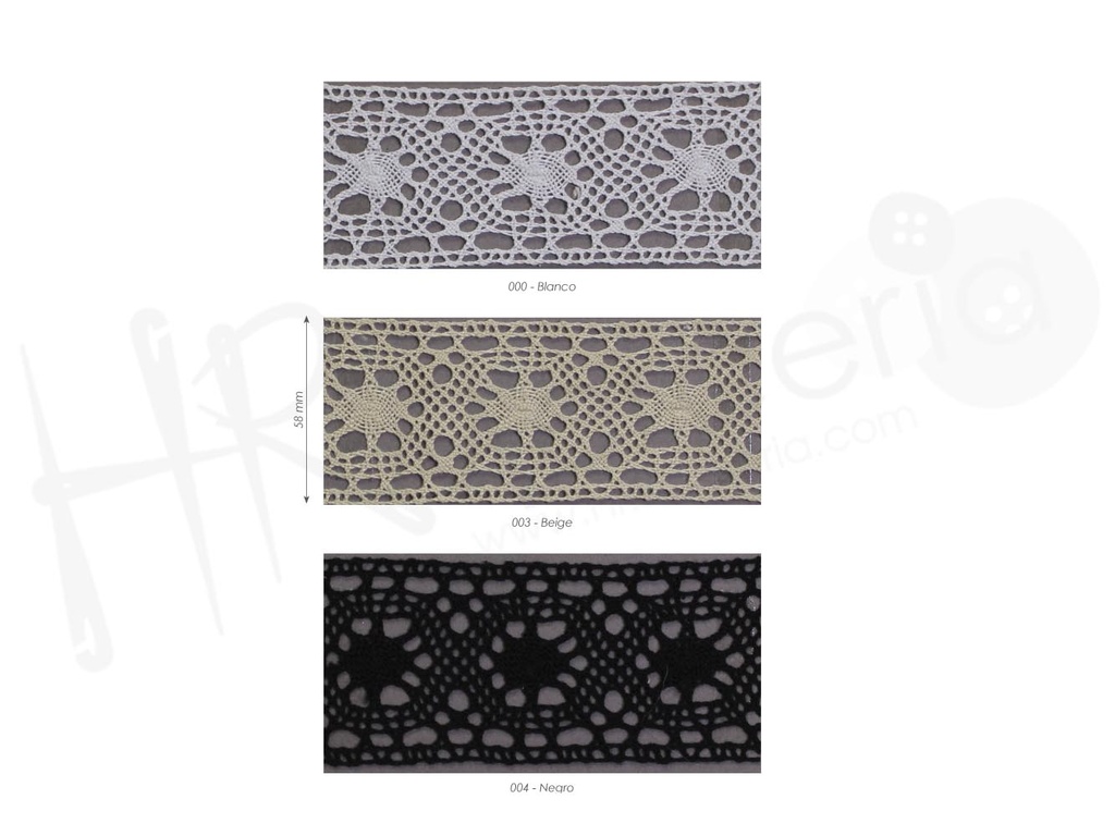 Puntilla bolillo mercerizado 9223