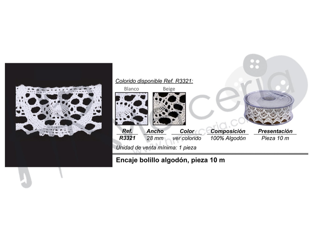 Puntilla 100% algodon R3321