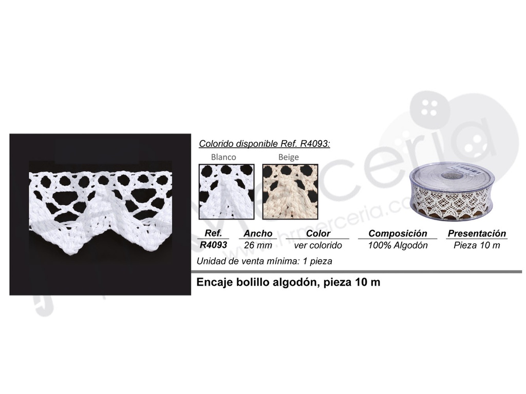 Puntilla 100% algodon R4093