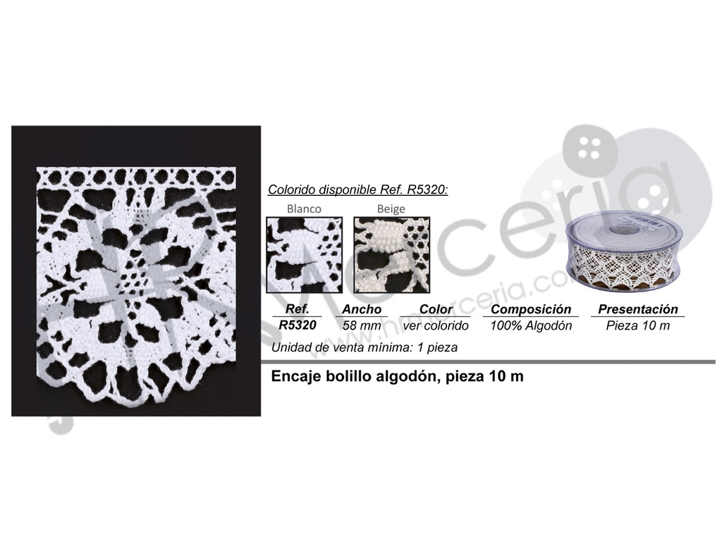 Puntilla 100% algodon R5320