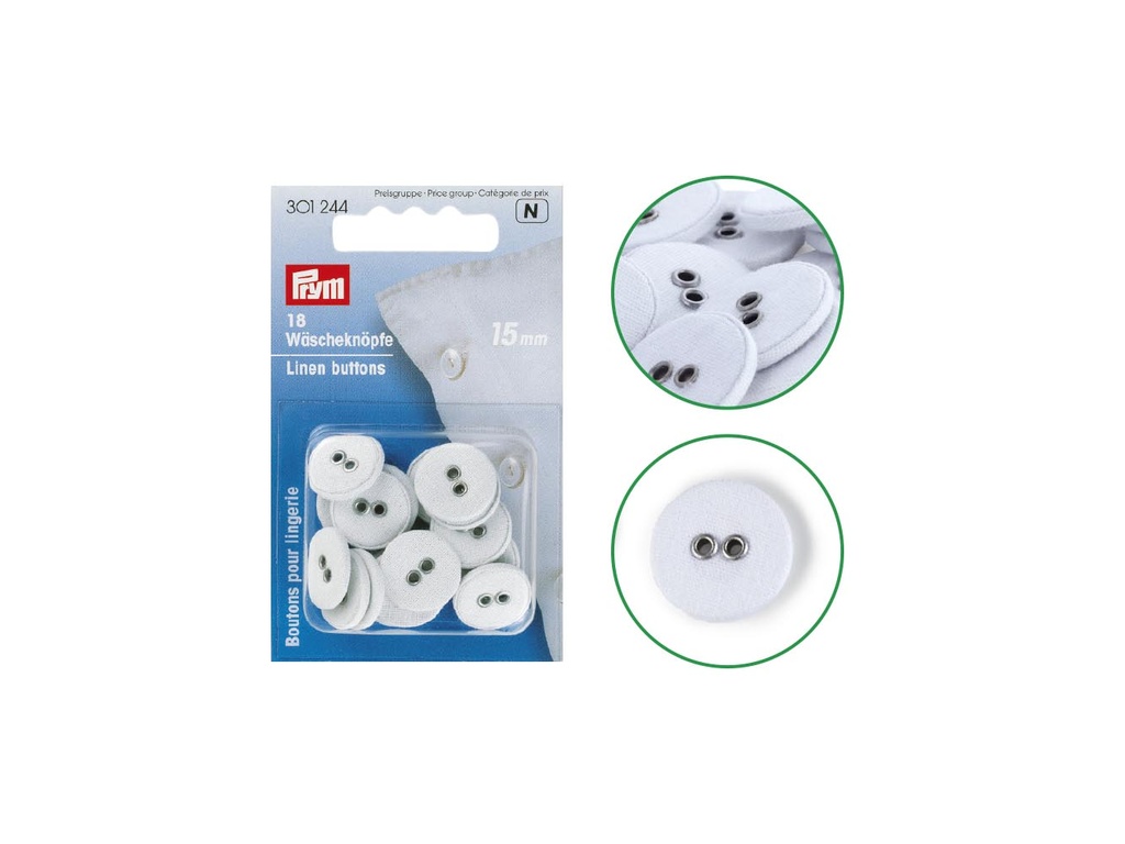 Botones lavables hilo 15 mm