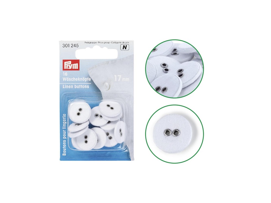Botones lavables hilo 17 mm