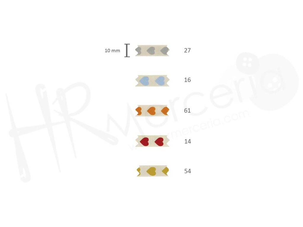 Cinta fantasia corazones 35126 pack 15 mts