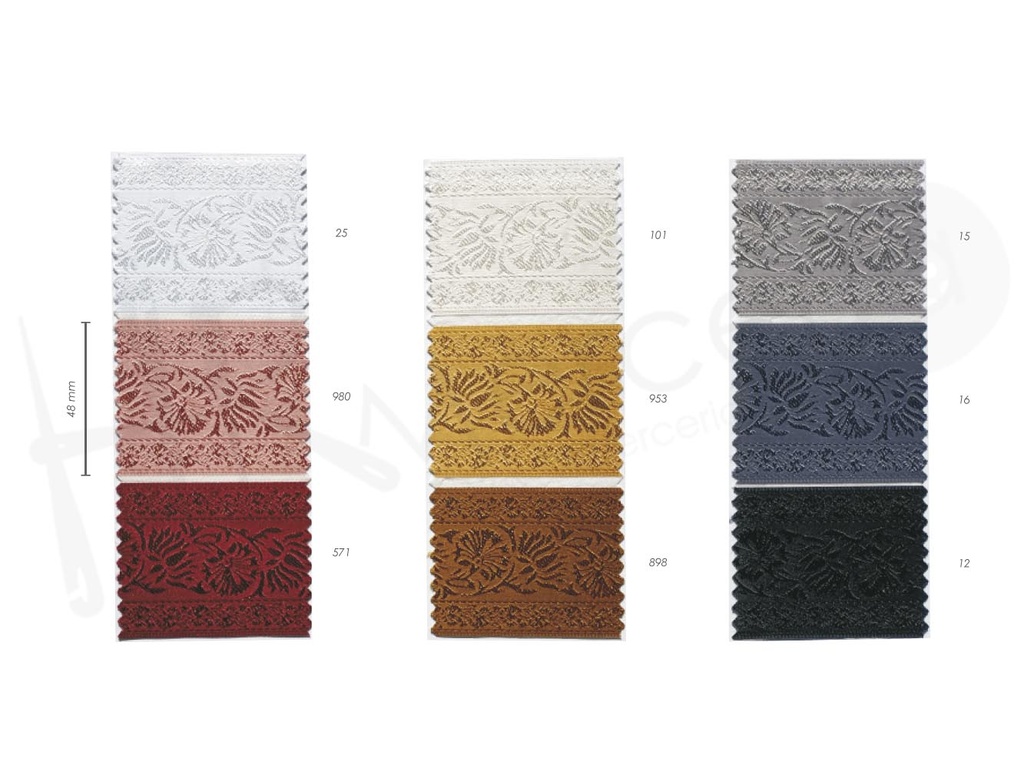 Cinta fantasia jacquard 5032 ancho 48 pza 25 mts