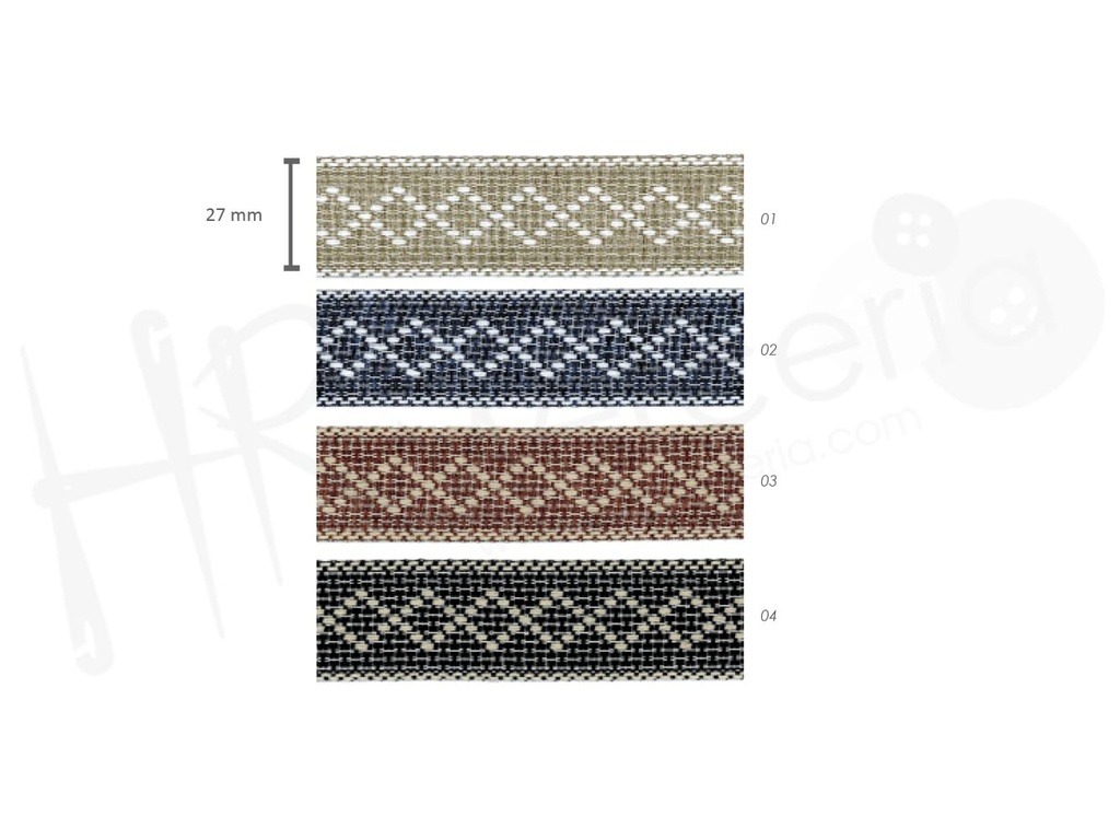 Cinta fantasia 5733 ancho 27 mm pza 25 mts