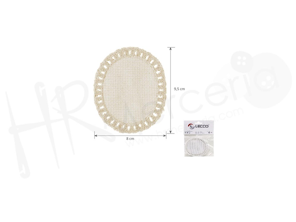 Medallon oval pequeño beig pack 4 unid