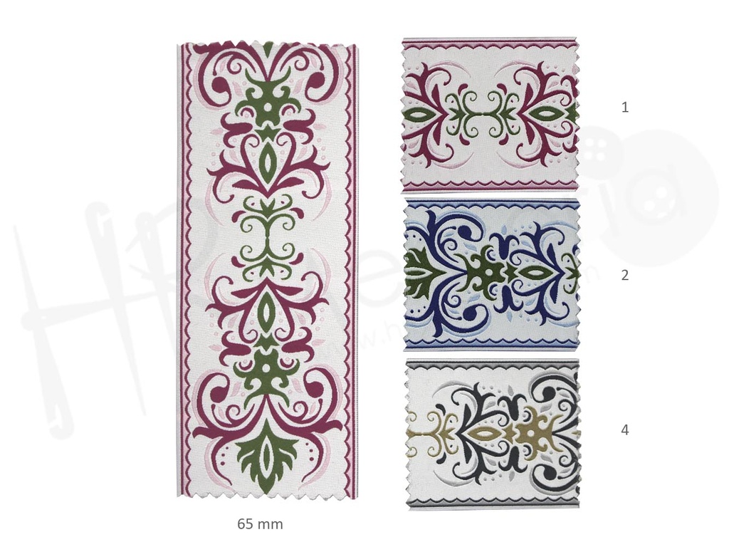 Cinta fantasia 9563 ancho 65 mm  pza 15 mts